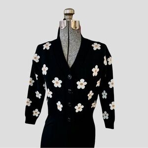 The Commons cropped floral cardigan, Medium